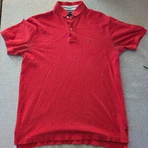 Tommy Hilfiger red polo shirt mens medium